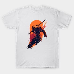 Monster Hunter - Orange Backdrop - Witcher T-Shirt